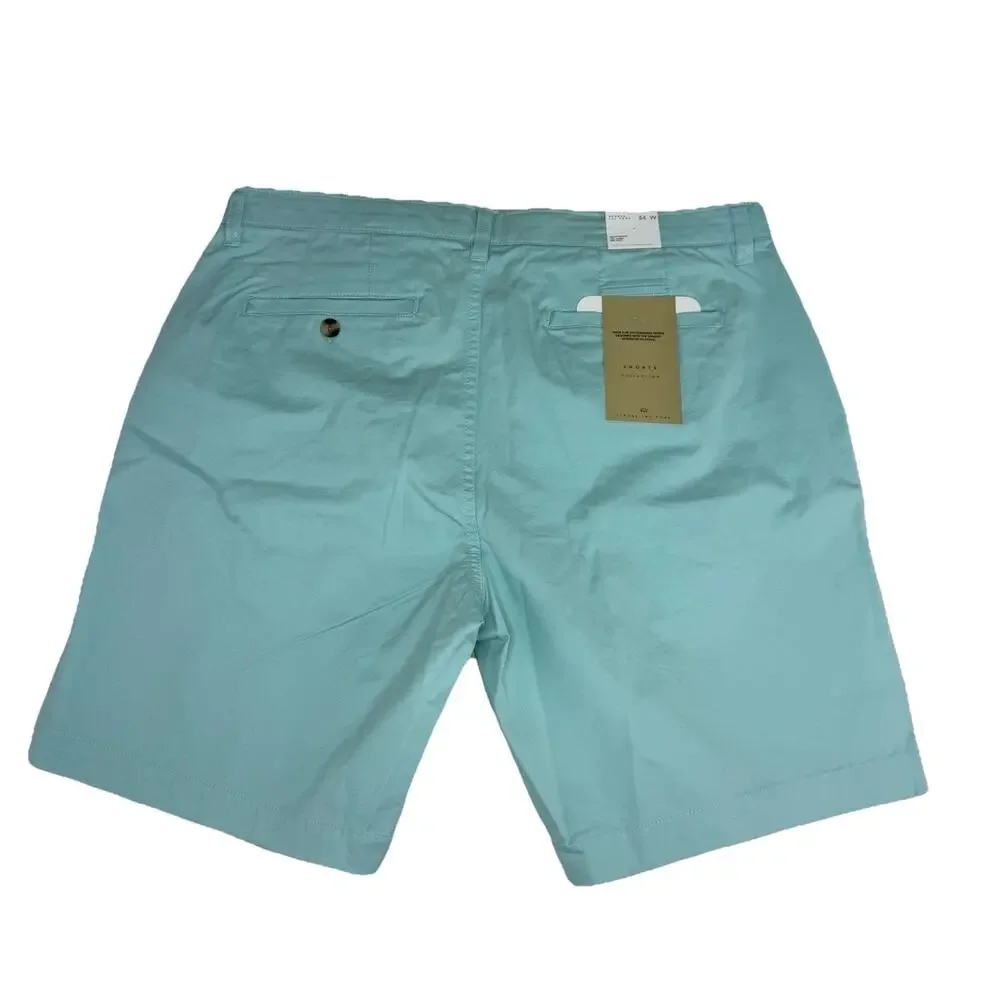Across The Pond Men's Slim Stretch Chino Shorts Sz‎ 34 Seafoam Green NWT